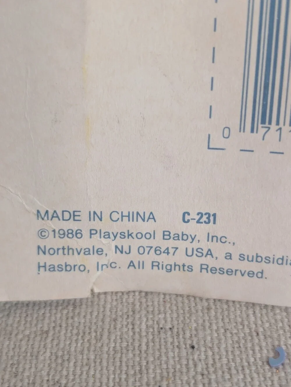 Playskool new package